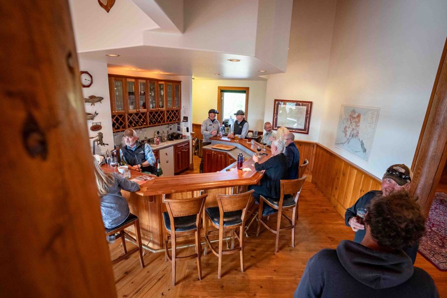 Relax at the bar at Lake Clark Lodge