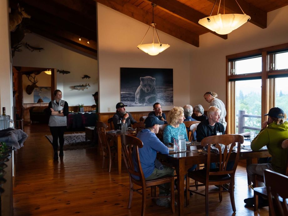 Lake Clark Lodge Family Style Dining Room