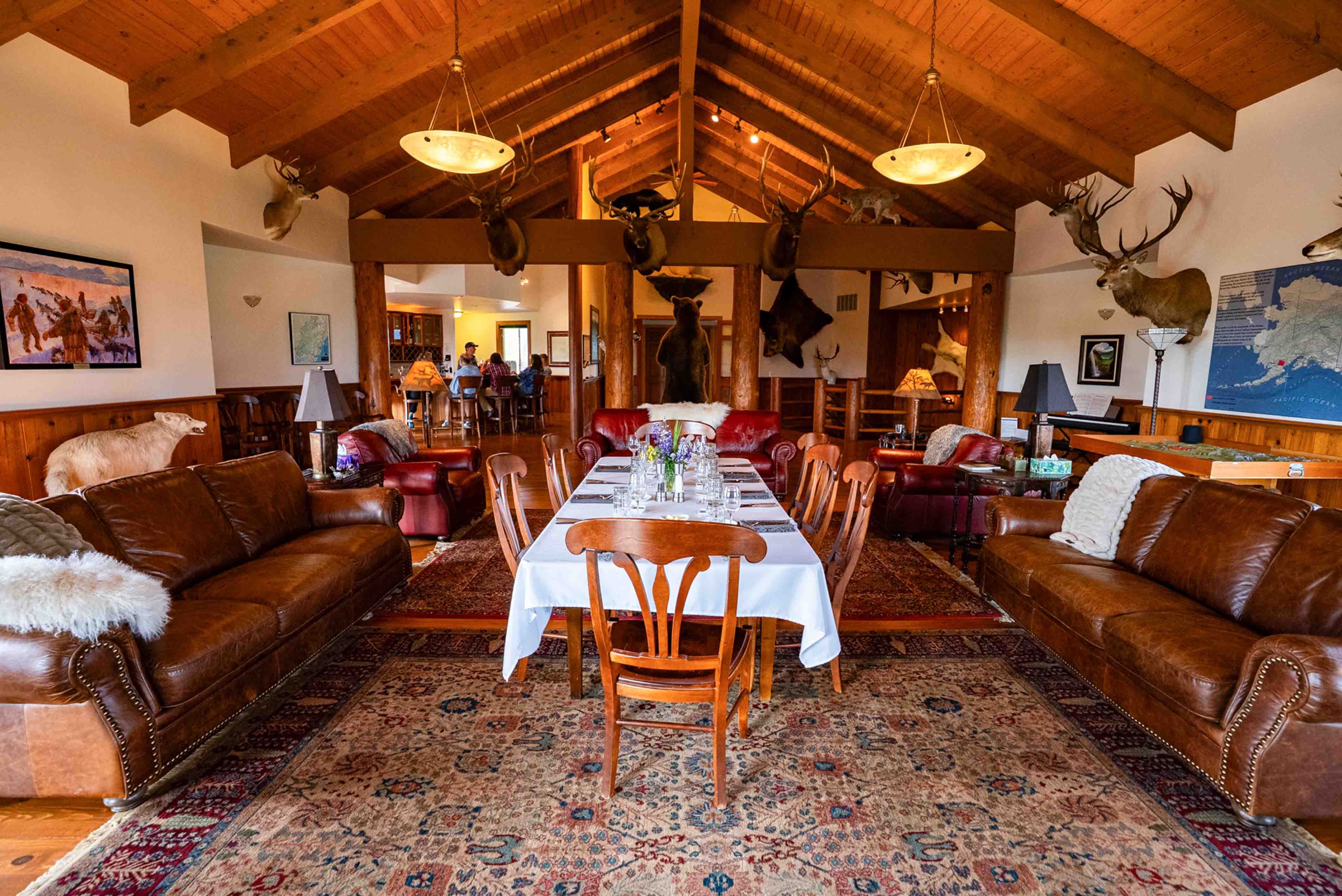 Great Dining Hall at Lake Clark Lodge
