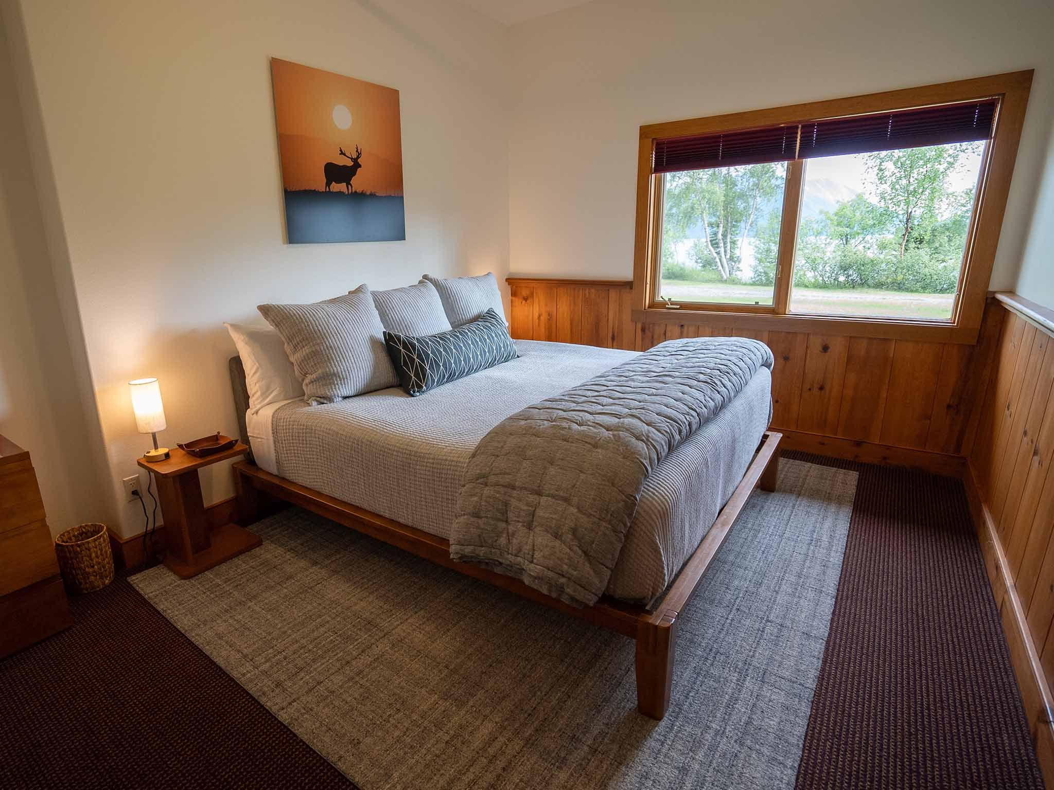 Single Queen Bedroom at Lake Clark Lodge