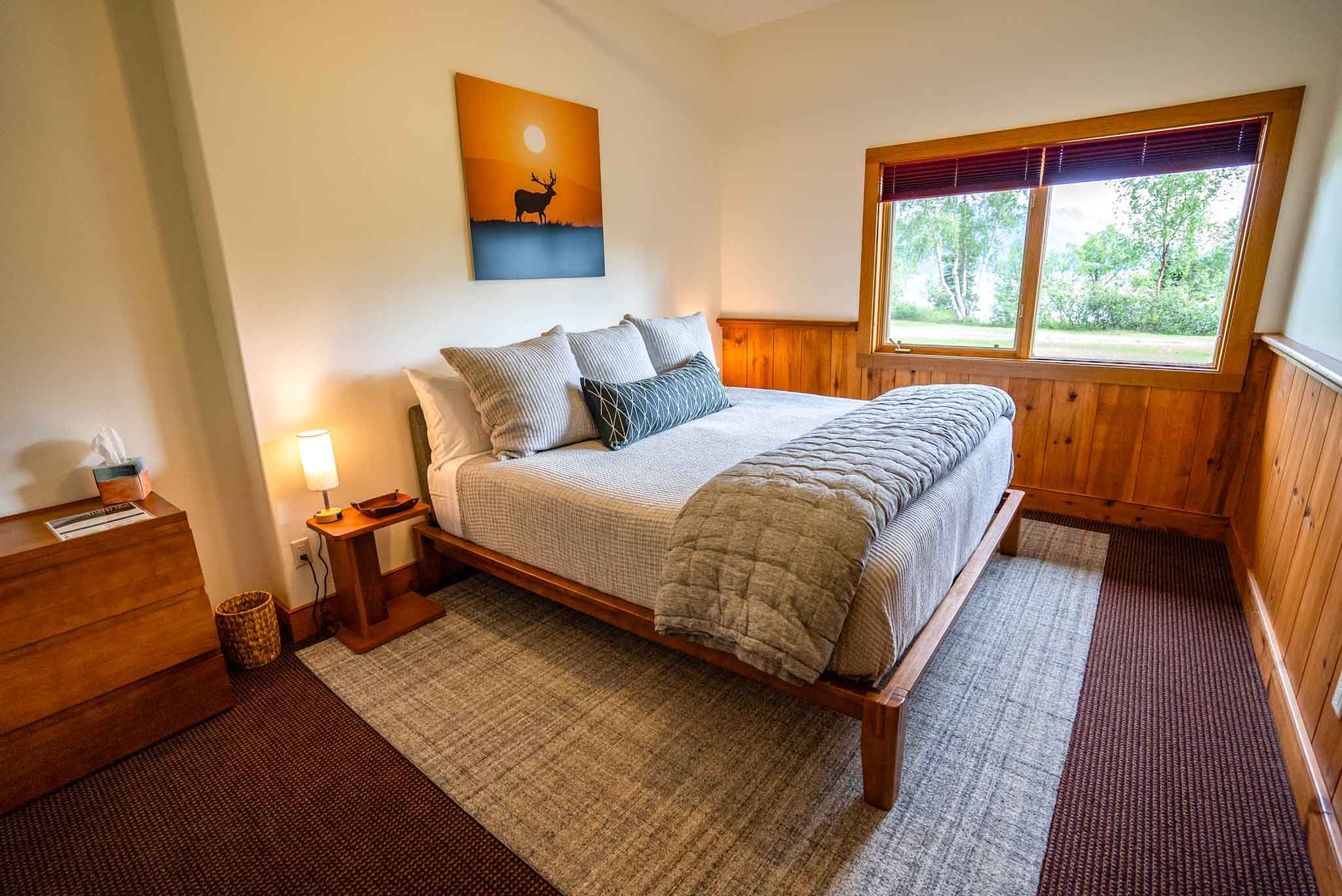 Single Queen Bedroom at Lake Clark Lodge