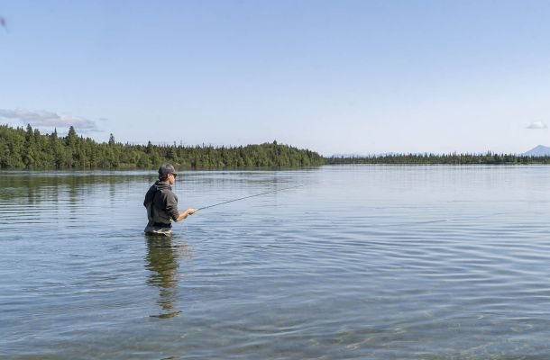 Fly Fishing at Lake Clark Lodge Alaska