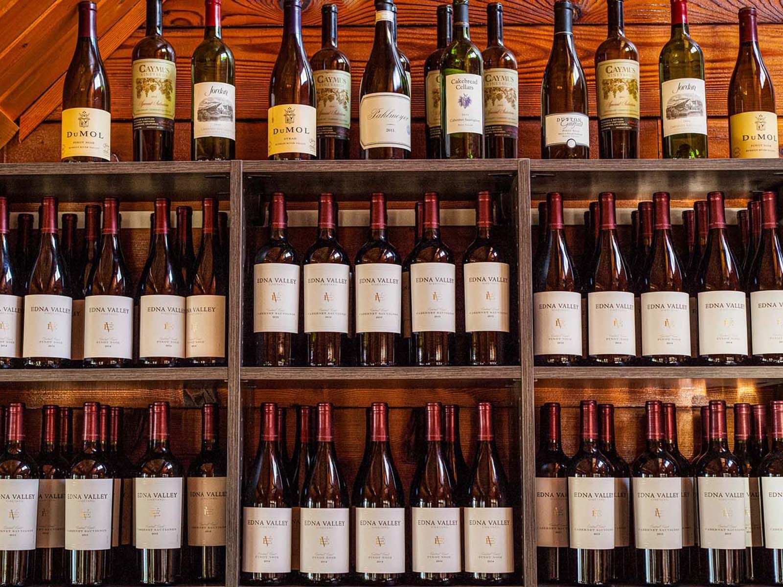 A diverse white and red wine selection