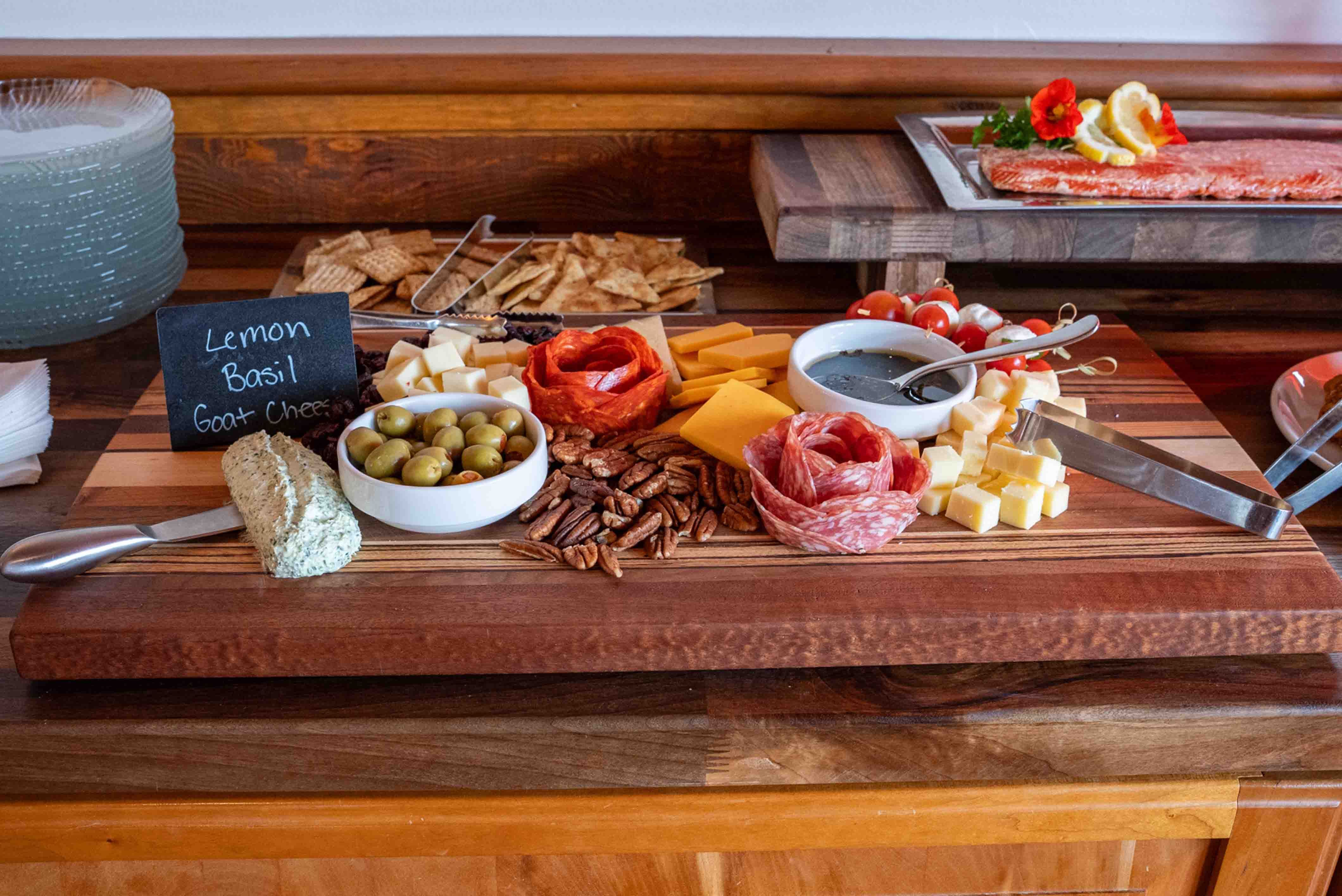 Smoked Salmon Appetizers and Charcuterie Board