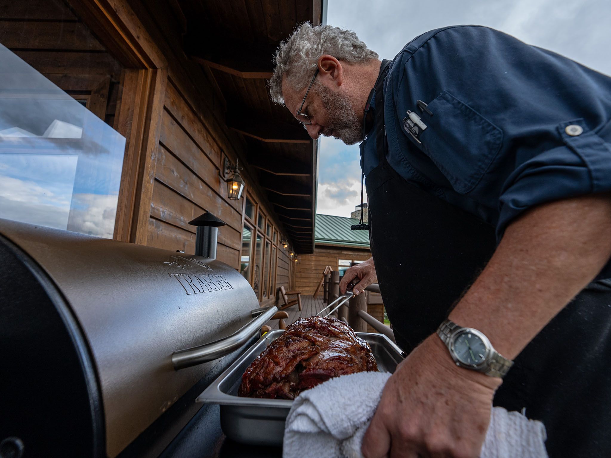 Lake Clark Lodge Chef Preparing Dinner